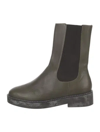 Pre-owned Schutz Leather Chelsea Boots In Green