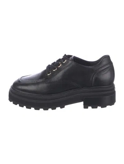 Pre-owned Schutz Leather Chunky Sneakers In Black