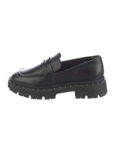 Pre-owned Schutz Leather Chunky Sneakers In Black