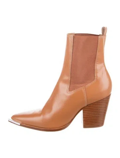 Pre-owned Schutz Leather Colorblock Pattern Chelsea Boots In Multi