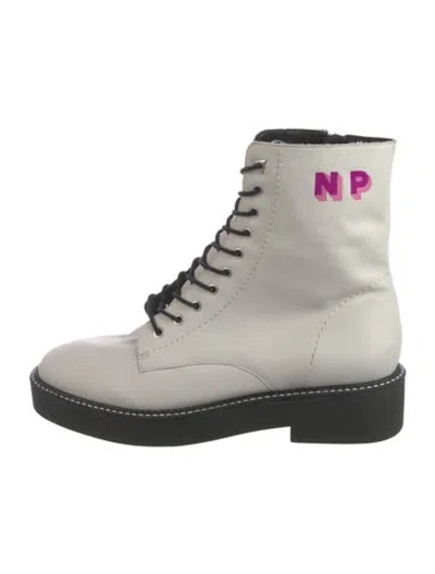 Pre-owned Schutz Leather Combat Boots