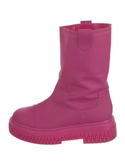 Pre-owned Schutz Leather Combat Boots In Multi