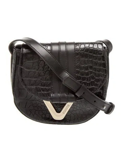 Pre-owned Schutz Leather Crossbody Bag In Black