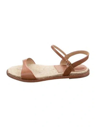 Pre-owned Schutz Leather Espadrilles In Brown