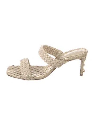 Pre-owned Schutz Leather Espadrilles In Neutral