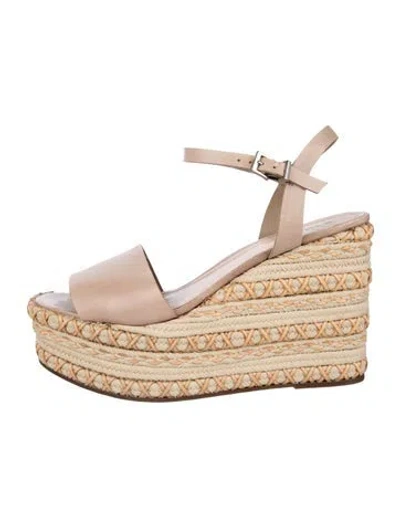 Pre-owned Schutz Leather Espadrilles In Neutrals