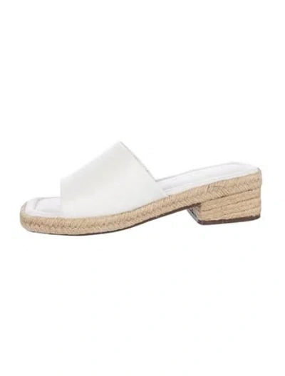 Pre-owned Schutz Leather Espadrilles In White