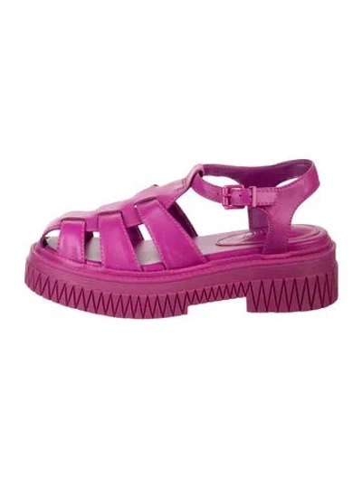 Pre-owned Schutz Leather Flats In Pink