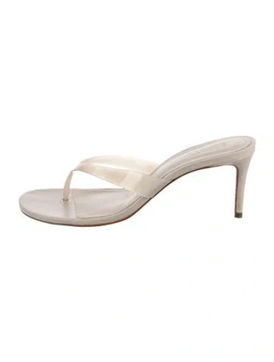 Pre-owned Schutz Leather Flip Flops In Clear