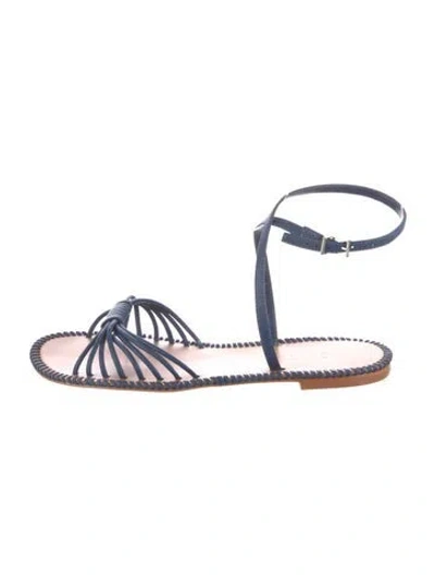 Pre-owned Schutz Leather Gladiator Sandals In Blue