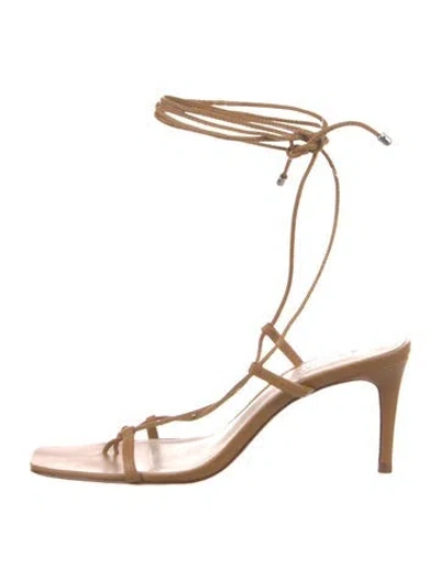 Pre-owned Schutz Leather Gladiator Sandals In Brown