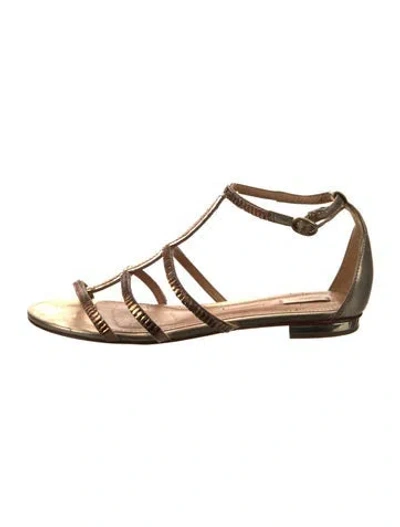 Pre-owned Schutz Leather Gladiator Sandals In Multi