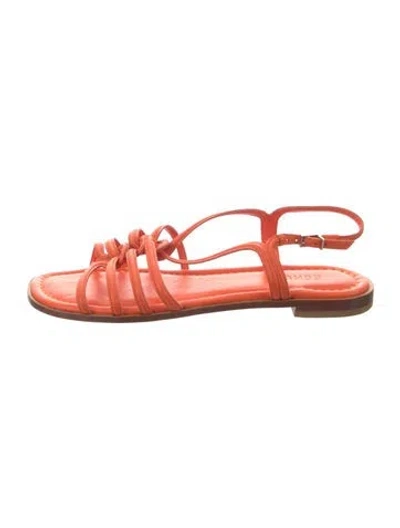 Pre-owned Schutz Leather Gladiator Sandals In Orange
