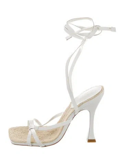 Pre-owned Schutz Leather Gladiator Sandals In White