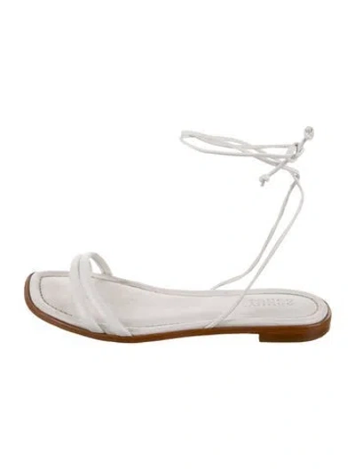 Pre-owned Schutz Leather Gladiator Sandals In White