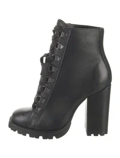 Pre-owned Schutz Leather Lace-up Boots In Blue