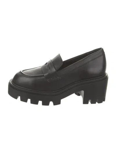 Pre-owned Schutz Leather Loafers In Black