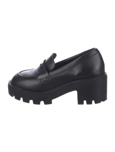 Pre-owned Schutz Leather Loafers In Black
