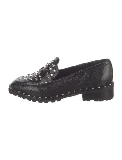Pre-owned Schutz Leather Loafers In Black