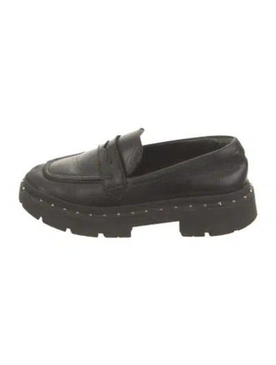 Pre-owned Schutz Leather Loafers In Black