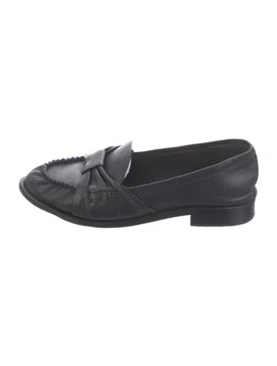 Pre-owned Schutz Leather Loafers In Black