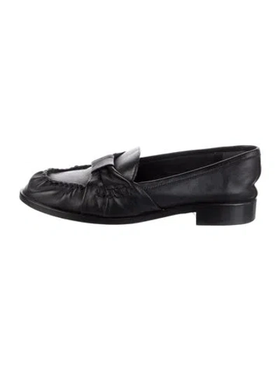 Pre-owned Schutz Leather Loafers In Black