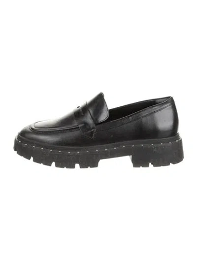 Pre-owned Schutz Leather Loafers In Gray