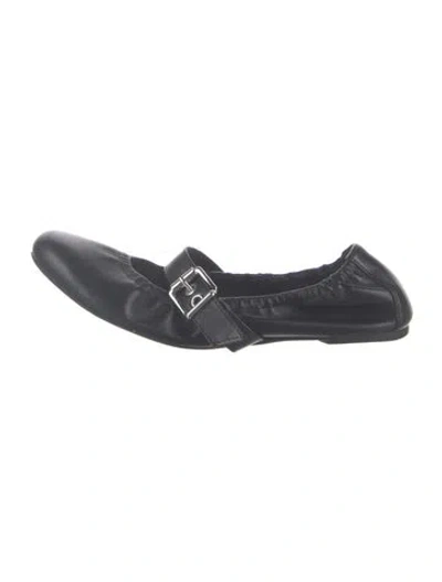 Pre-owned Schutz Leather Mary Jane Flats In Blue