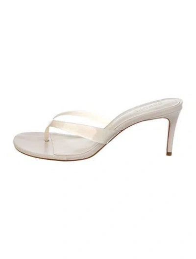 Pre-owned Schutz Leather Mules In Clear