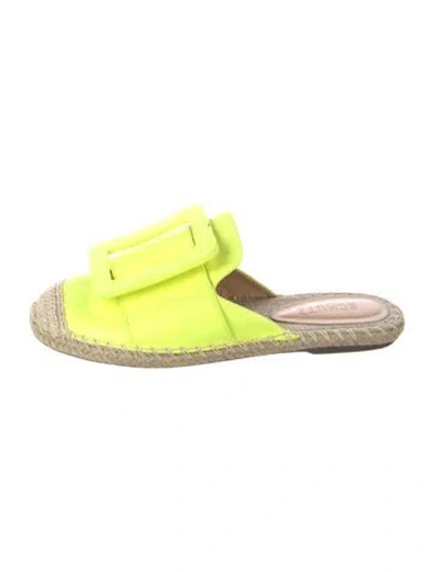 Pre-owned Schutz Leather Mules In Green