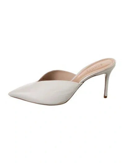 Pre-owned Schutz Leather Mules In White