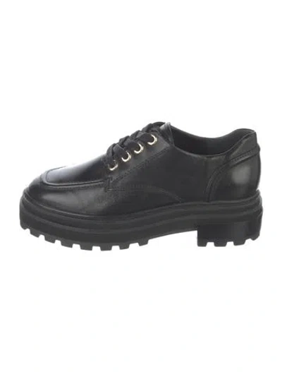 Pre-owned Schutz Leather Oxfords In Black