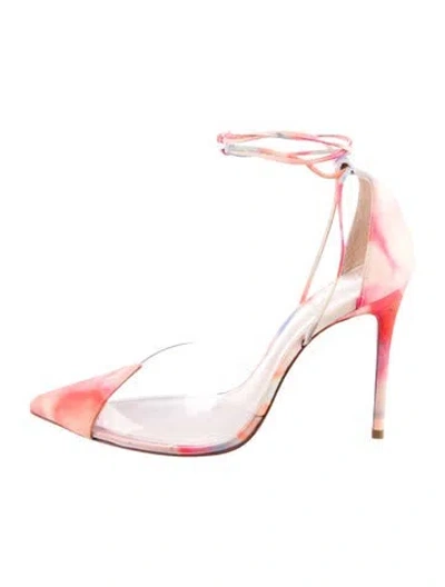 Pre-owned Schutz Leather Printed D'orsay Pumps In Pink