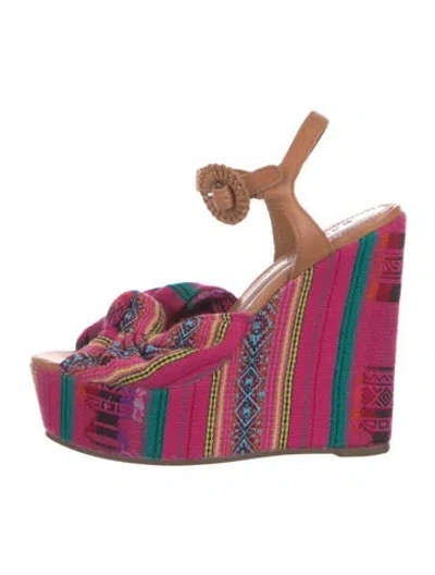 Pre-owned Schutz Leather Printed Pumps In Pink