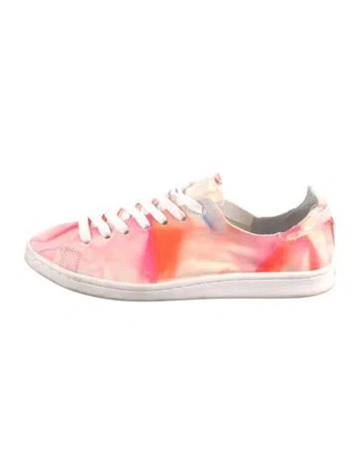 Pre-owned Schutz Leather Printed Sneakers In Pink