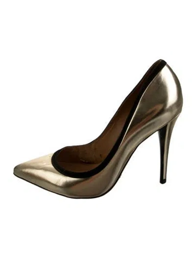 Pre-owned Schutz Leather Pumps In Gold/metallic