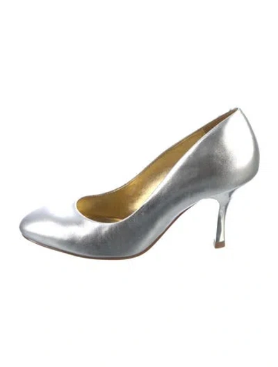 Pre-owned Schutz Leather Pumps In Silver