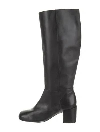 Pre-owned Schutz Leather Riding Boots In Black