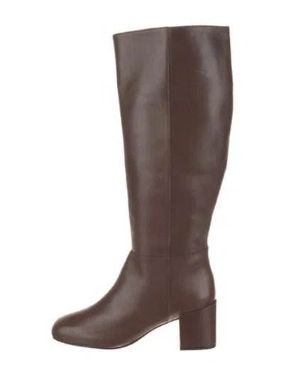 Pre-owned Schutz Leather Riding Boots In Brown
