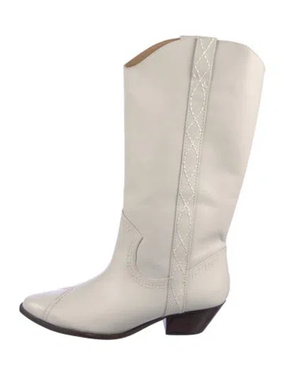 Pre-owned Schutz Leather Riding Boots In Neutral