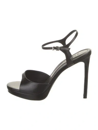 Pre-owned Schutz Leather Sandals In Black