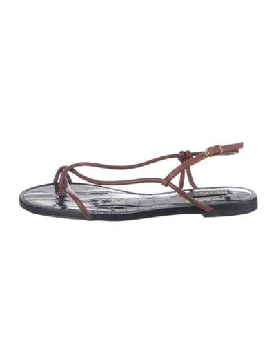 Pre-owned Schutz Leather Sandals In Black