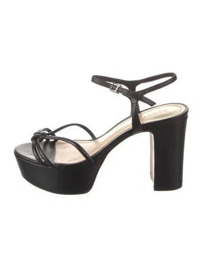 Pre-owned Schutz Leather Sandals In Black