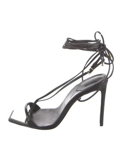 Pre-owned Schutz Leather Sandals In Black