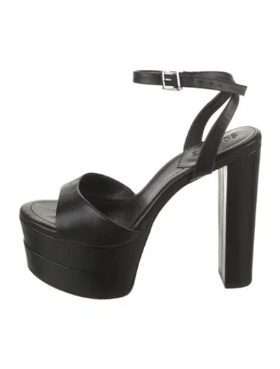 Pre-owned Schutz Leather Sandals In Black