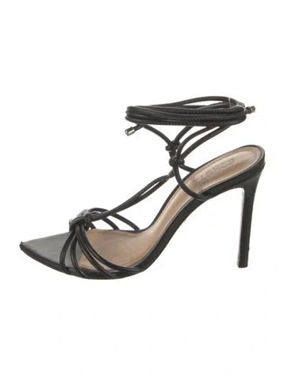 Pre-owned Schutz Leather Sandals In Black