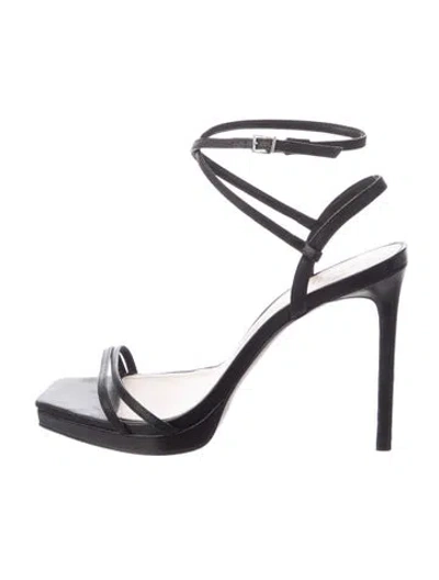 Pre-owned Schutz Leather Sandals In Black