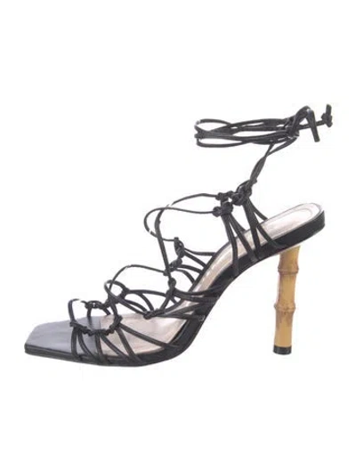 Pre-owned Schutz Leather Sandals In Black