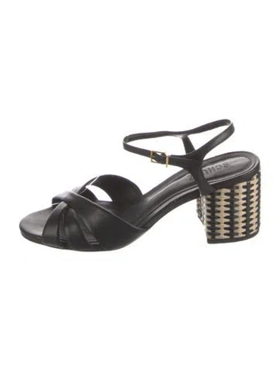 Pre-owned Schutz Leather Sandals In Black