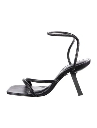 Pre-owned Schutz Leather Sandals In Black
